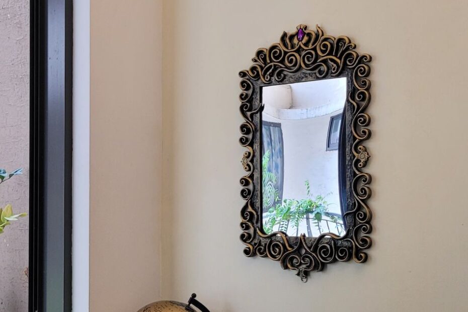 vintage mirror from mdf diy