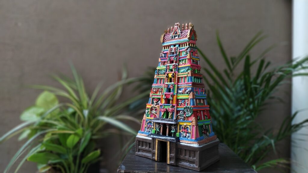 meenakshi temple gopuram miniature